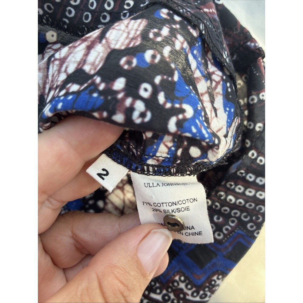 Ulla Johnson Alexi Blouse Floral Ruffle Short Sleeve Sz 2 - Picture 8 of 8